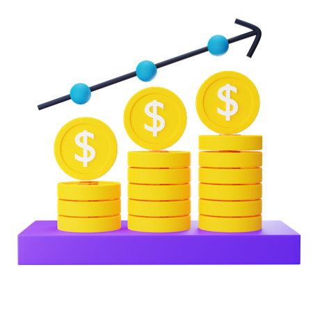 Financer la croissance  3D Icon