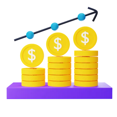 Financer la croissance  3D Icon