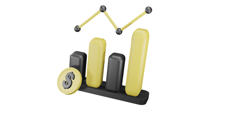 Financer la croissance  3D Icon