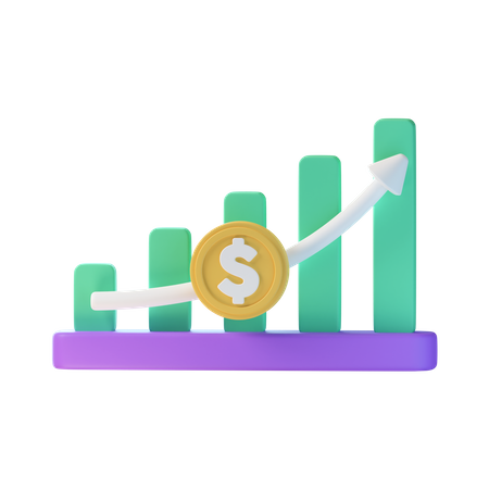 Financer la croissance  3D Icon