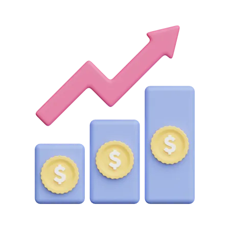 Financer la croissance  3D Icon