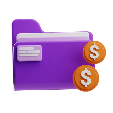 Finance data folder  3D Icon