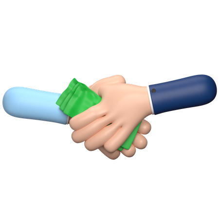 Finance Deal Hand Gesture  3D Illustration