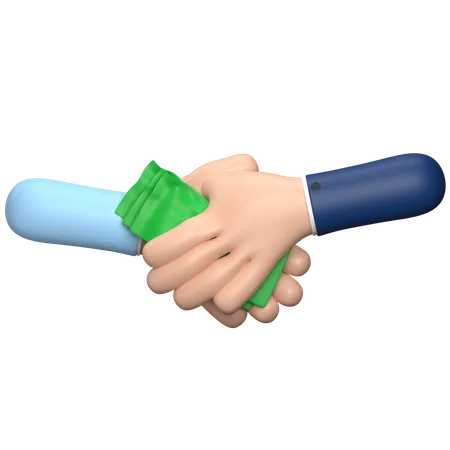 Finance Deal Hand Gesture  3D Illustration