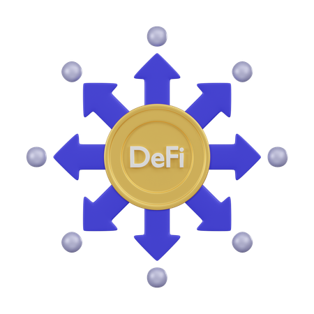 Finance décentralisée  3D Icon