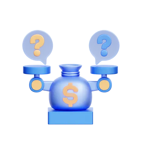 Finance Decision Scale  3D Icon