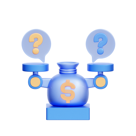 Finance Decision Scale  3D Icon