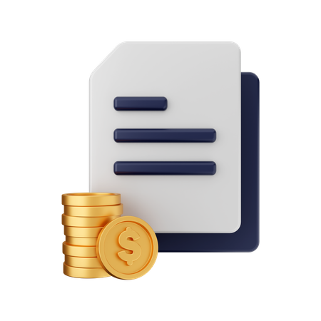 Finance File  3D Illustration