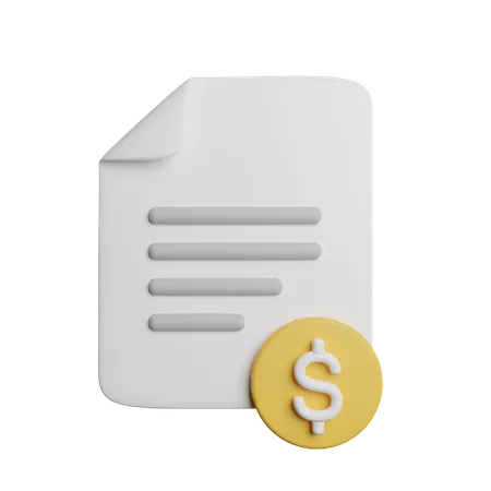 Finance File Document 3D Icon