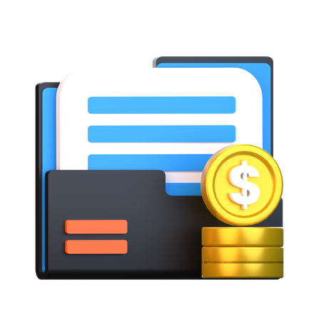 Finance folder  3D Icon