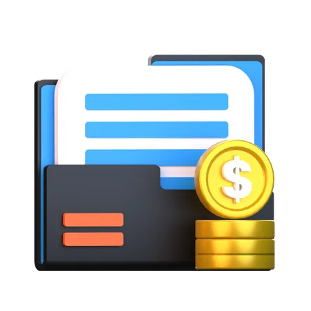 Finance folder  3D Icon