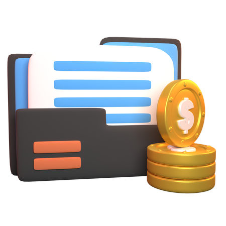 Finance Folder  3D Icon