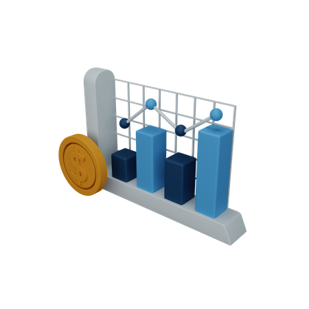 Finance graph  3D Icon