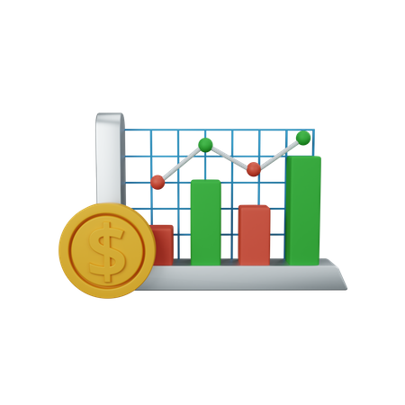 Finance Graph  3D Icon