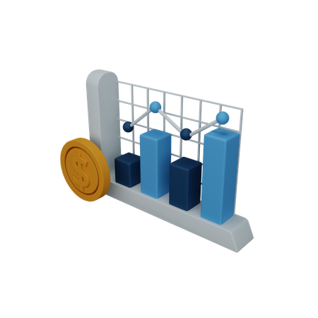 Finance graph  3D Icon
