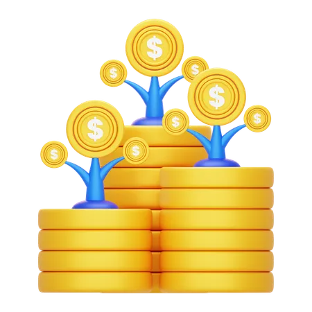 3 D Finance Growth Icon 3D Icon