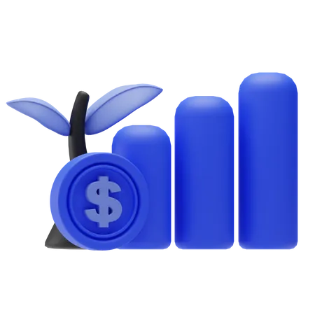 Finance Growth  3D Icon