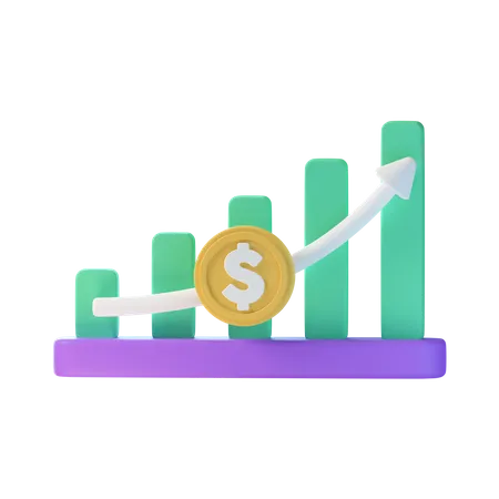 Finance Growth  3D Icon