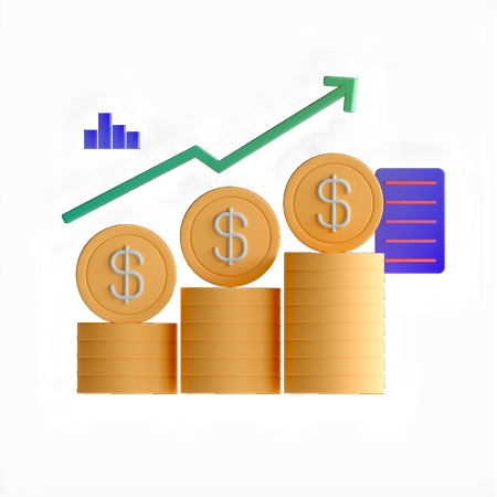 Finance Growth  3D Icon