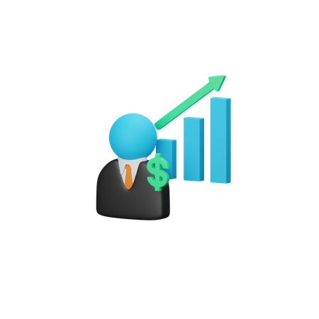 Finance Growth  3D Illustration