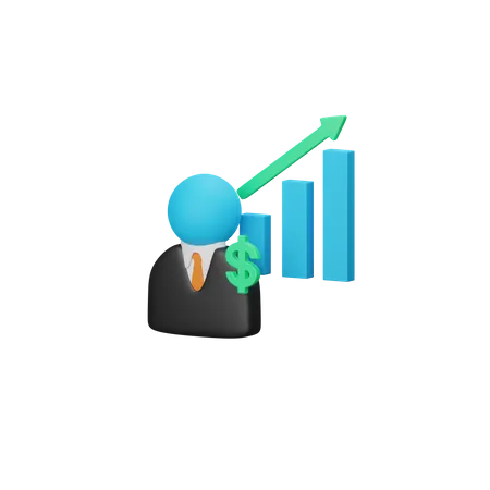 Finance Growth  3D Illustration