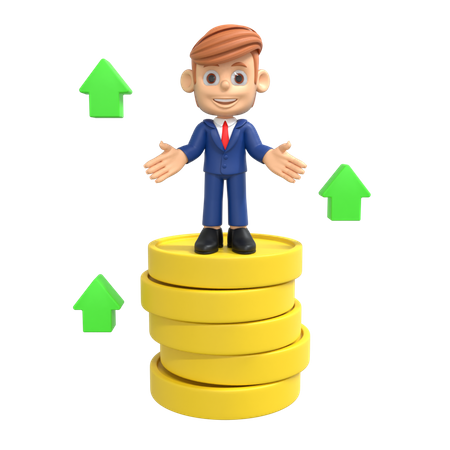 Finance Growth  3D Illustration