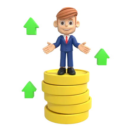 Finance Growth  3D Illustration