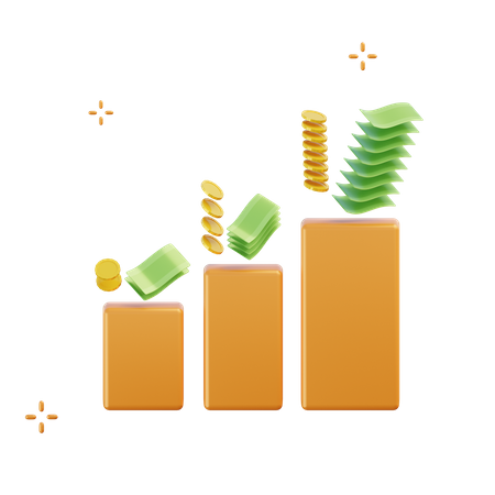 Finance Growth  3D Illustration