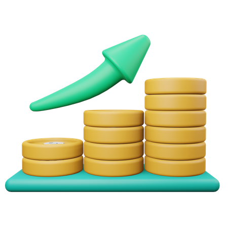 Finance Growth 3D Illustration