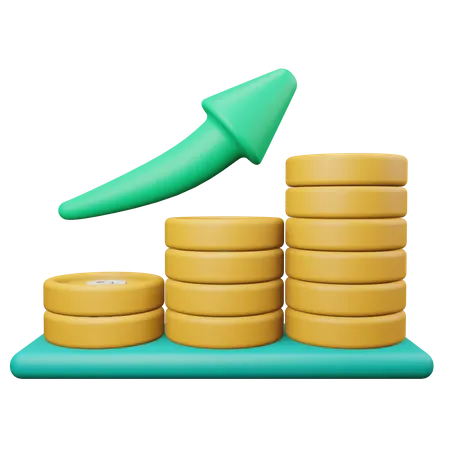 Finance Growth 3D Illustration