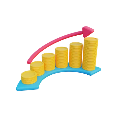 Finance Growth  3D Illustration