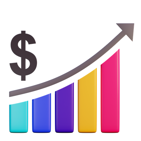 Finance Growth Chart  3D Icon