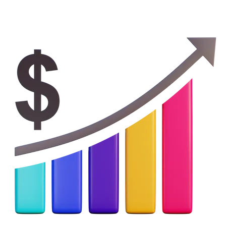 Finance Growth Chart  3D Icon