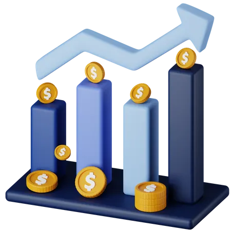 Finance Growth Chart 3D Icon