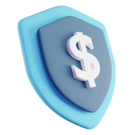 3 D Ilustration Of Finance Insurance With Blue Color 3D Icon
