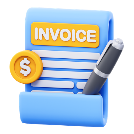 Finance Invoice  3D Icon