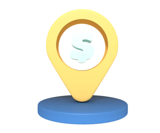 Business Strategics The Location Make Money 3D Icon
