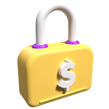 Finance Lock  3D Icon