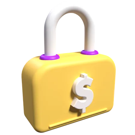 Finance Lock  3D Icon