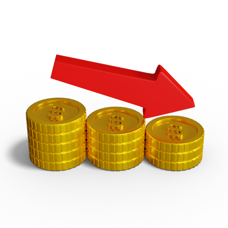 Finance Loss 3D Illustration