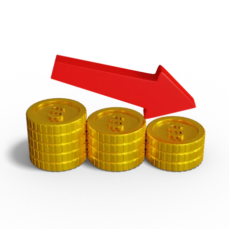 Finance Loss  3D Illustration
