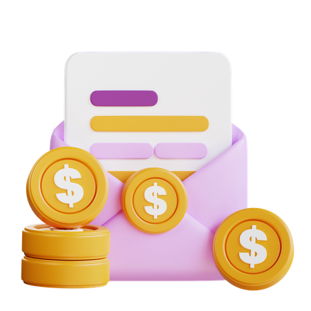Finance Mail  3D Icon