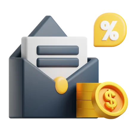 Finance Mail  3D Icon