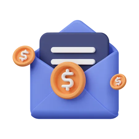 Finance Mail  3D Icon