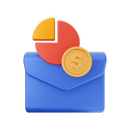 Finance Mail  3D Illustration