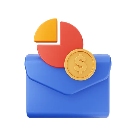 Finance Mail  3D Illustration