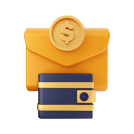 Finance Mail  3D Illustration