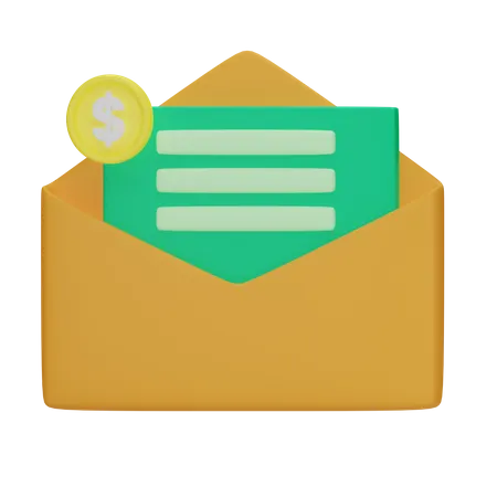 Finance Mail 3D Icon