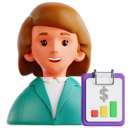 Finance Manager  3D Icon