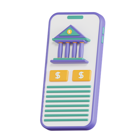 Finance mobile  3D Icon